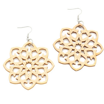 Mandala earrings classic - EYDL - in pine