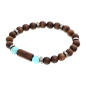 Preview: "Motivation" beads bracelet Energy Prince (nut wood) - EYDL - with turquoise