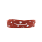Preview: Stars leather wrap-bracelet Cara - EYDL - in Red