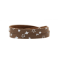 Preview: Stars leather wrap-bracelet Cara - EYDL - in Brown