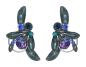 Preview: Blue/purple - Ice Forest - Konplott earrings