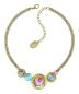 Preview: Pastel Multi - Shiny Brass - Honey Drops in Space - Halskette von Konplott
