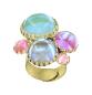 Preview: Pastel Multi - Shiny Brass - Honey Drops in Space - Ring von Konplott