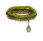 Preview: Green/brown - Petit Glamour d'Afrique - Konplott bracelet