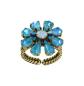 Preview: Blau - Twisted Blossom - Ring von Konplott