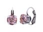 Preview: Pink Vintage Rose - Black Jack Ohrstecker Eurowire