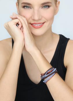blau/braun - Petit Glamour d'Afrique Armband von Konplott