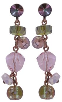 Jelly Flow pink/green - Konplott earrings