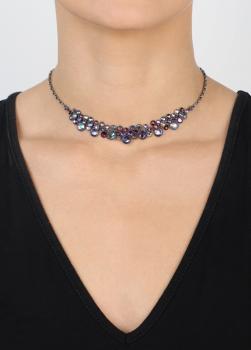 Red/lila - Water Cascade necklace - Konplott