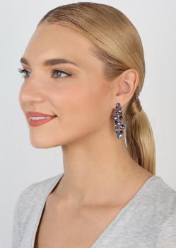 Red/lila - Water Cascade earrings - Konplott