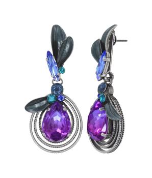 Blue/purple - Ice Forest - Konplott earrings