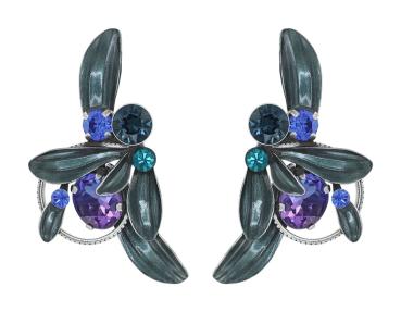 Blue/purple - Ice Forest - Konplott earrings