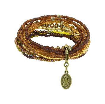 gelb/braun - Petit Glamour d'Afrique Armband von Konplott