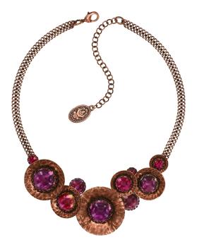 Pink/lila - antique copper - Honey Drops in Space - Halskette von Konplott