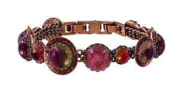 Pink/lila - antique copper  - Armband von Konplott