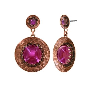 Pink/lila - antique copper - Honey Drops in Space - Halskette von Konplott