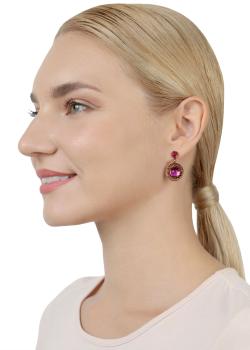 Pink/lila - antique copper  - Honey Drops in Space - Ohrringe von Konplott