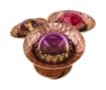 Pink/lila - antique copper  - Ring von Konplott