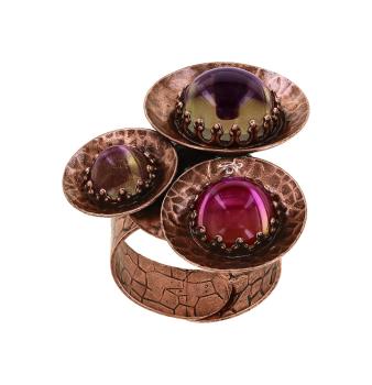 Pink/lila - antique copper  - Ring von Konplott
