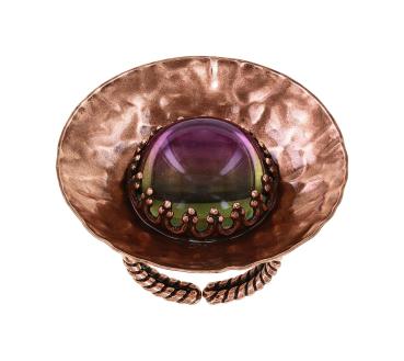Pastel Multi - Shiny Brass - Honey Drops in Space - Ring von Konplott