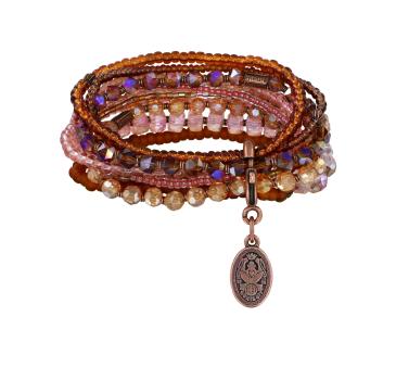 Beige/brown - Petit Glamour d'Afrique - Konplott bracelet