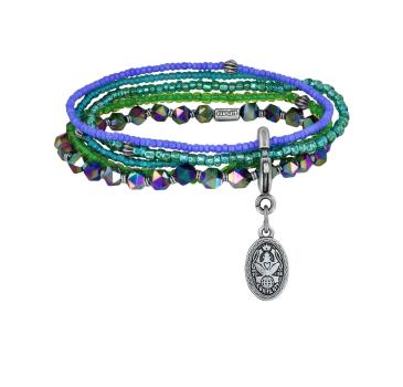 Blue/green - Petit Glamour d'Afrique - Konplott bracelet