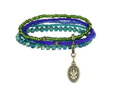 Blue/green - Petit Glamour d'Afrique - Konplott bracelet