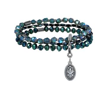 Black/green - Petit Glamour d' Afrique matching Soft Temptations - Konplott bracelet