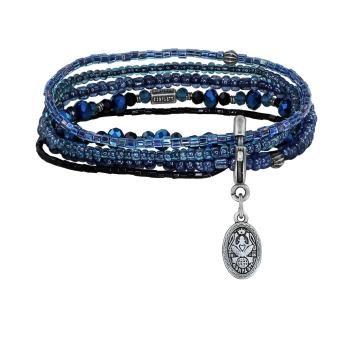Black/blue - Petit Glamour d' Afrique matching Soft Temptations - Konplott bracelet