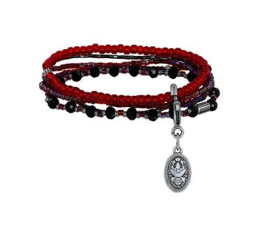 Black/red - Petit Glamour d' Afrique matching Soft Temptations - Konplott bracelet