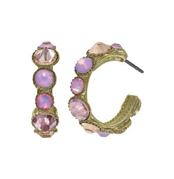 Pink - Water Cascade Creolen Ohrringe von Konplott