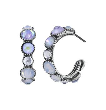 Weiß - Water Cascade Creolen Ohrringe von Konplott