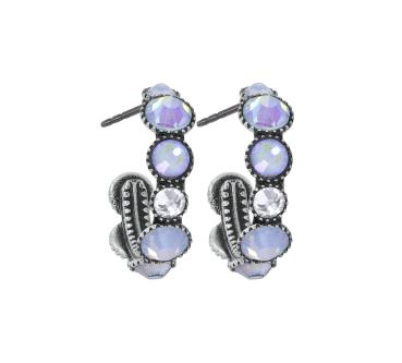 Preview: Weiß - Water Cascade Creolen Ohrringe von Konplott