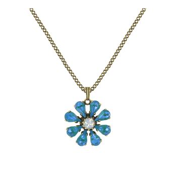 Blau - Twisted Blossom - Halskette von Konplott
