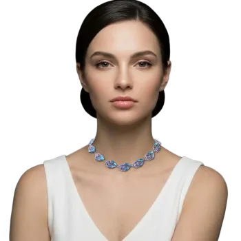 Blau - Navetted Knots - Halskette von Konplott