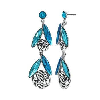 Blue - Navetted Knots - Konplott earrings
