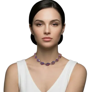 Dark Rose - Navetted Knots - Halskette von Konplott