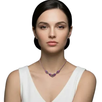 Preview: Dark Rose - Navetted Knots - Konplott necklace