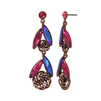 Dark Rose - Navetted Knots - Konplott earrings
