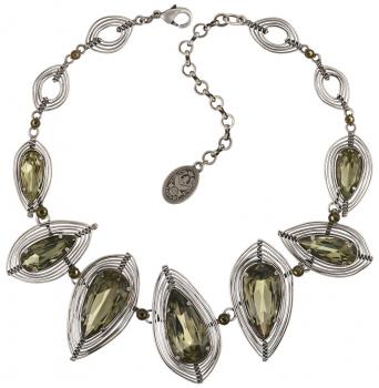 Amazonia - Konplott necklace (big) green/antique silver
