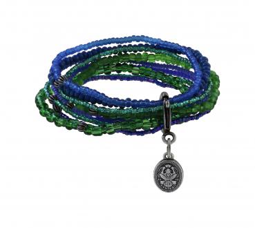 blau/grün Petit Glamour d'Afrique Armband  - Konplott
