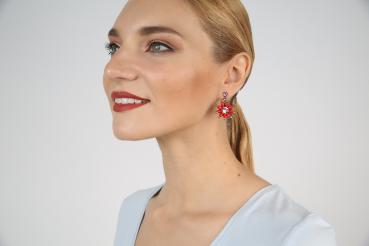 Rot multi - Daisy Riot Ohrringe von Konplott