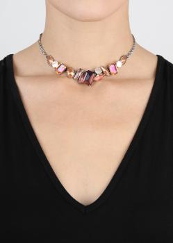 Pink/brown - Sea Breeze - Konplott necklace
