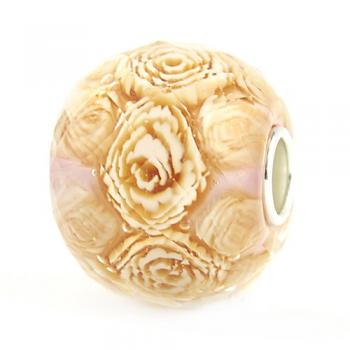 Peach Garden World Fractal- Elfbeads Glass
