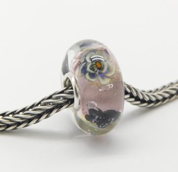 Soft Old Pink Butterfly - Elfbeads Glas - Originalfoto