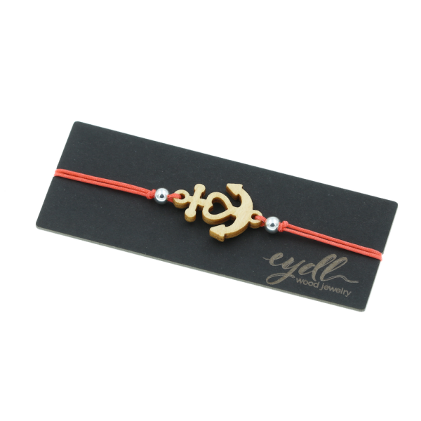 Anchor bracelet Fine (Maple) - EYDL - Nylon cord in Light Grey