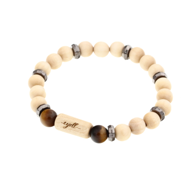 "Hope" beads bracelet Energy Prince (maple) - EYDL - with tiger's-eye