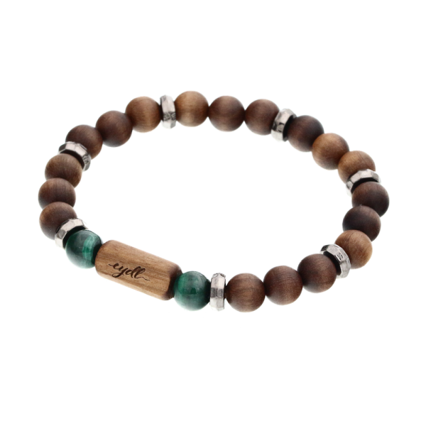 "Trust" beads bracelet Energy Prince (nut wood) - EYDL - with malachite