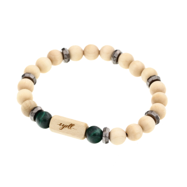 "Trust" beads bracelet Energy Prince (maple) - EYDL - with malachite