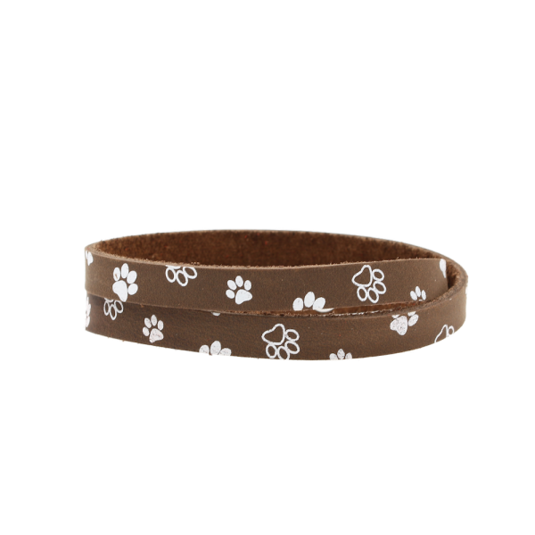 Paws leather wrap-bracelet Cara - EYDL - in Brown